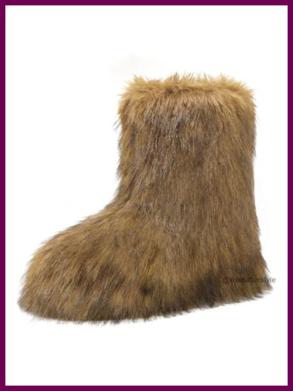 Faux Fur Winter Mid-Calf Snow Boots Fuzzy Warm Round Toe Pull-On